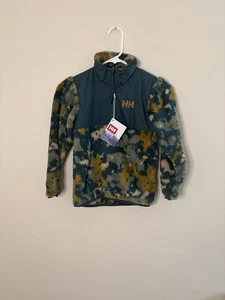 Neu mit Etikett Helly Hansen warm Fleece 1/2-Reißverschluss Jungen 116/6 Dark Creek Splash Camo Herbst F5 - Bild 1 von 10
