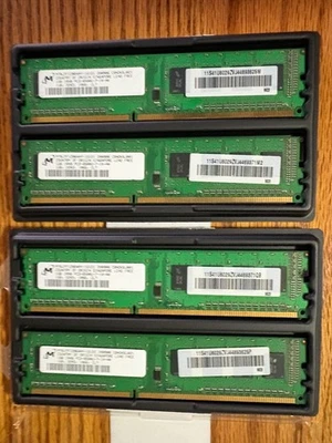 4GB (4 x 1GB) DDR3-1066 DIMM Micron MT8JTF12864AY-1G1D1 Memory RAM - Image 1 of 2
