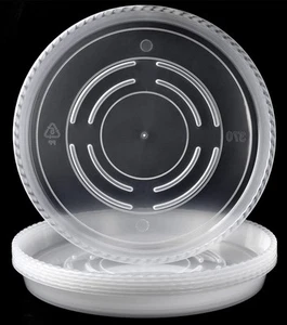 Clear Plant Saucers 14 Inches for Indoors and Outdoors, 6 Packs Heavy Duty Pl... - Picture 1 of 9