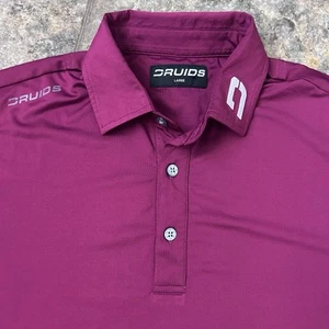 Camisa polo de golf Druidas para hombre talla L manga corta elástica rendimiento golf informal - Imagen 1 de 4