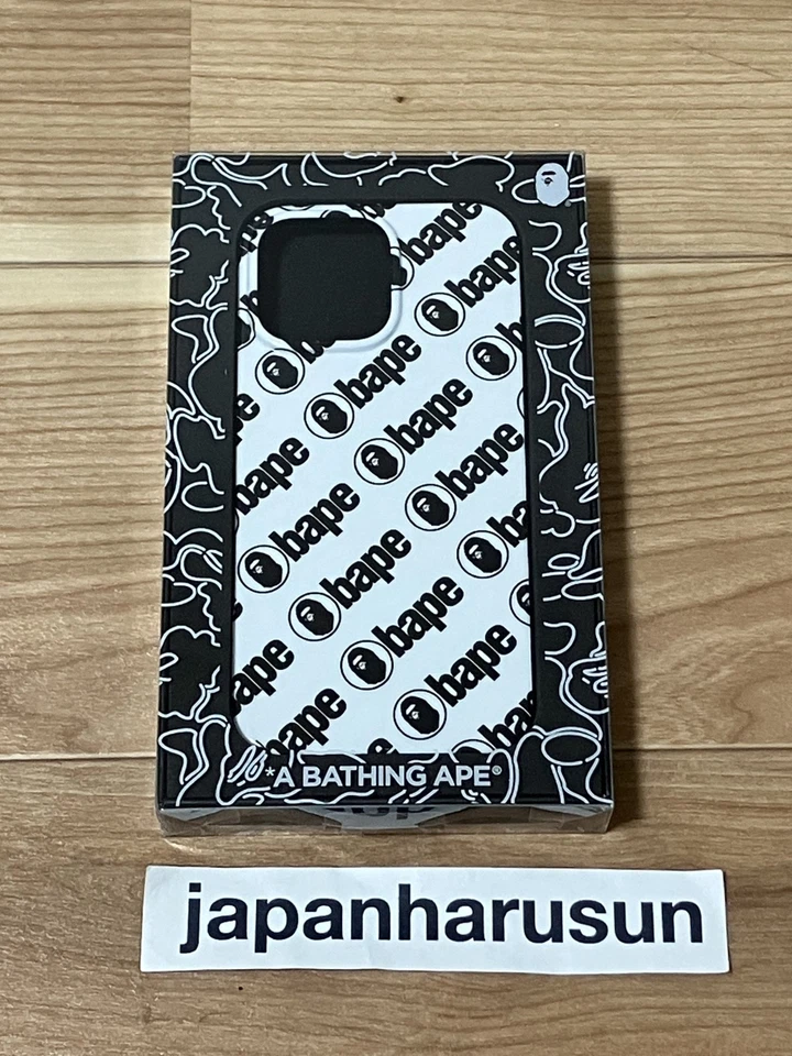 A BATHING APE BAPE PATTERN iPhone 16 PRO MAX CASE WHITE JAPAN - Image 1 of 4