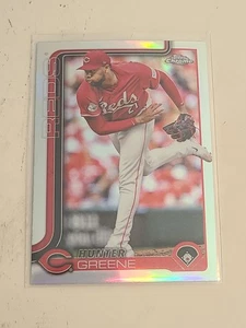 2025 Topps ✨Chrome Refractor ✨ #91 Hunter Greene - Cincinnati Reds - Picture 1 of 1