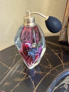 Eric Brakken Studio Art Glas signiert 1991 Parfüm Zerstäuber lila blau Swirl - Bild 1 von 8