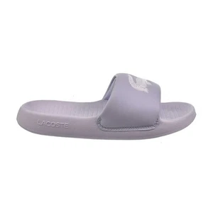 Lacoste Serve Slide 1.0 124 1 Big Kids' Sandals Light Blue/White 747CUJ0002-2K7 - Picture 1 of 6