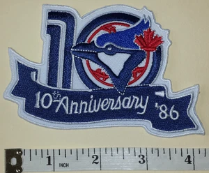 1986 Toronto Blue Jays 10th Anniversary MLB Baseball Sleeve Crest Patch - Bild 1 von 1