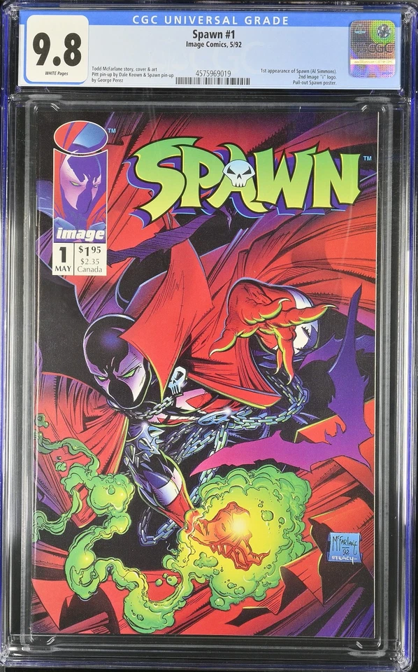 SPAWN #1 (1992) - CGC GRADE 9.8 - IMAGE DIRECT 1ST APPEARANCE AL SIMMONS - Image 1 of 2