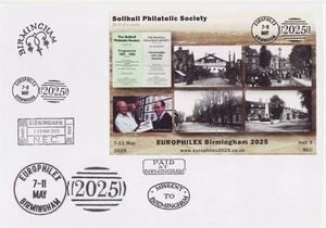 GB Stamps Souvenir Cover Europhilex sheet (9) Solihull Philatelic Society 2025 - Picture 1 of 1