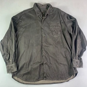 Tommy Bahama Shirt Mens XXL Brown Silk Wool Blend Button up Long sleeve - Picture 1 of 6