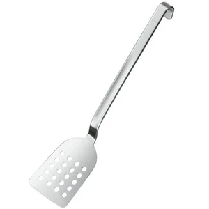 Rosle Stainless Steel Perforated Turner with Hook Handle, 13-Inch - Picture 1 of 2