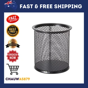 Hollow Wire Mesh Pencil Pen Cup Pot Holder Desk Tidy Stationery Storage Case AU* - Picture 1 of 5