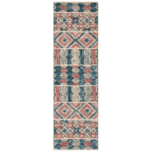 SAFAVIEH Trace Collection TRC516F Handmade Grey/Navy Rug - Picture 1 of 18