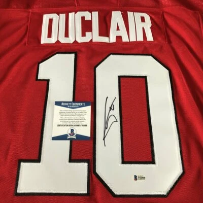 ANTHONY DUCLAIR SIGNED OTTAWA SENATORS JERSEY w/EXACT PROOF & BECKETT BAS COA - Image 1 of 4