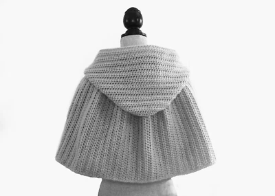 Crochet Pattern DIGITAL DOWNLOAD -  Hooded Cape - Child to Adult XX Large - Image 1 of 4