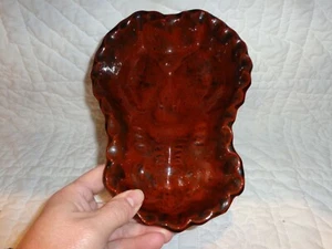 Scarce Ned Foltz Pottery Glazed Redware Lobster Form Food Mold, Signed, 2003 - Picture 1 of 4