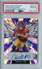 2022 Valiant Caleb Williams Purple Crystal Auto 6/6 #BA-CW1 PSA 10 POP 1 TROJANS