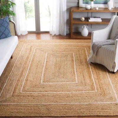 Natural Jute Area Rug, Jute Rug Square, Jute Rug Rectangular, Jute Rug Large, - Image 1 of 4