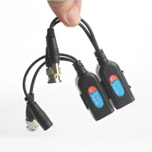 HD Balun 10 pair 20pcs CCTV BNC Video Power CAT5e 6 Surge Protect 1080P 5mp 8MP - Picture 1 of 5