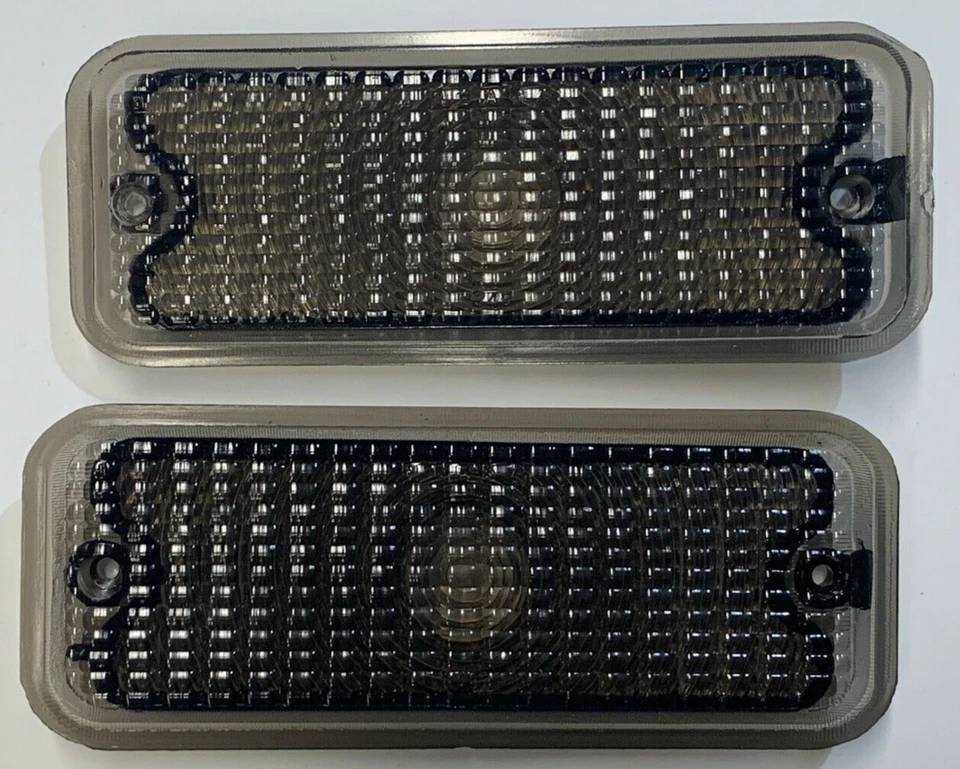 GM TRUCK 73-80 CHEVROLET CHEVY TRUCK C10 FRONT SMOKE PARKING LIGHT LENSES PAIR - Image 1 of 1