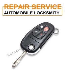 Servicio de reparación para Jaguar S-Type X-Type 4 botones interruptor de llave remota - Imagen 1 de 2