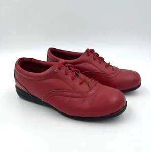 Dr. Scholls rote Lederschuhe doppelte Air-Pillo Einlegesohlen fortgeschrittener Komfort 8,5 - Bild 1 von 19