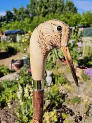 Wooden walking stick handcarve wooden walking cane unique animal design cane - Image 1 of 2