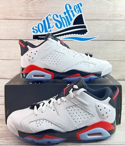 NIKE JORDAN RETRO 6 LOW G *GOLF* WHITE/INFARED DV1376-106 SIZE 8 NIB NO LID - Picture 1 of 7