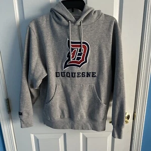 Sudadera con Capucha Duquesne University Talla Pequeña Gris Poco Usada - Imagen 1 de 3