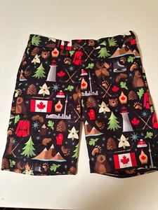 Loudmouth Golf Shorts Men's 34" Waist Canada Chrismas Winter - Picture 1 of 10