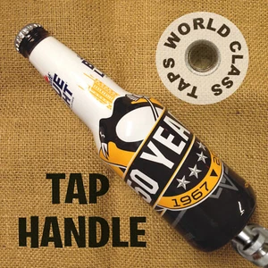 limited 50 yrs PITTSBURGH PENGUINS Labatt Blue Light beer bottle tap handle - Picture 1 of 2