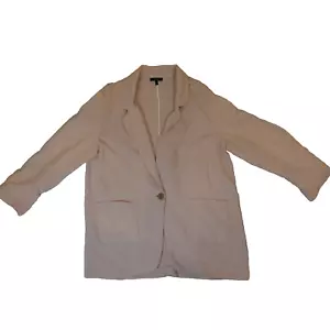 Drew Blazer Jacke Damen groß rosa mauve Leinenmischung Taschen Karriere Einzelhandel 288 $ - Bild 1 von 15
