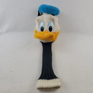 Cubierta de cabeza de felpa de peluche vintage coleccionable del club de golf del Pato Donald de Disney World - Imagen 1 de 10