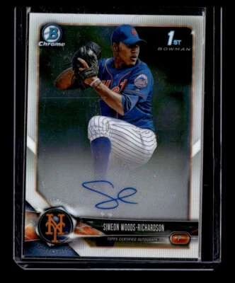 Simeon Woods-Richardson 2018 Bowman Draft Chrome Autographs #SWR Auto - Image 1 of 2