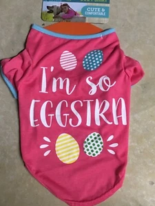 "Camiseta ANIMAL PLANET Rosa PASTER ""I'M so eggstra"" Cachorro/Perro MEDIANA - Imagen 1 de 1
