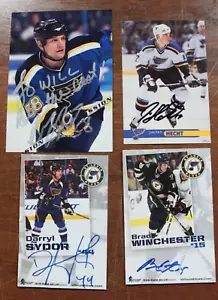 Lotto cartoline foto autografate firmate St. Louis Blues NHL Hockey Auto - Foto 1 di 9