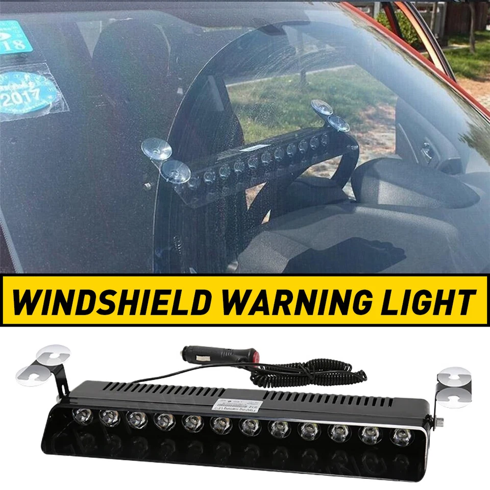 2 in1 Windshield Interior Dash  Strobe Lights Warning Safety Flashing - Image 1 of 4