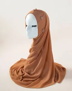Women Turban Ladies Hair Head Hijab Cap Muslim Wrap Stretch Hat Scarf - Picture 1 of 4
