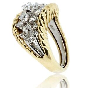Platinum & 14K Yellow Gold 3.5ctw Diamond Fashion Ring