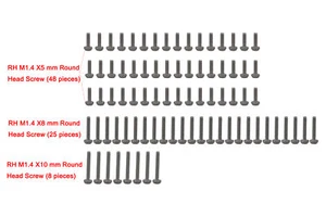 M1.4 Stainless Steel Full Screw Set 81 Pieces Scx 24 SXTF14SS - Picture 1 of 1