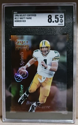 1996 BRETT FAVRE SELECT СЕРТИФИЦИРОВАННОЕ ЗЕРКАЛО КРАСНОЕ NO117 90 СДЕЛАНО УПАКОВЩИКИ SGC 8.5 POP 2 - Изображение 1 из 2