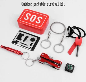 Survival Equipment Kit Outdoor Tactical Hiking Camping SOS Tool AU - Picture 1 of 6
