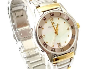 Maurice Lacroix Quarz Edelstahl Gold Damen Armbanduhr mit Perlmutt & Diamant - Bild 1 von 9