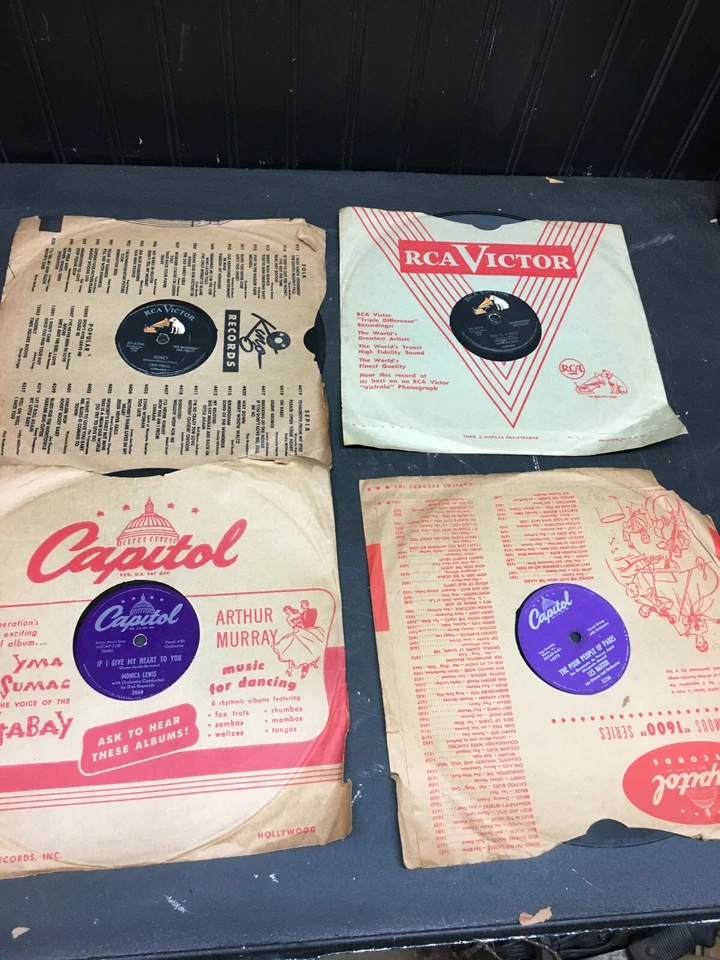 Mixed Lot Of 4 Vintage 78 RPM Records ! Capital RCA Records , Blues , Jazz - Image 1 of 4