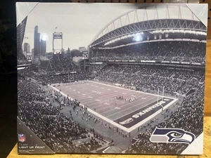 Seattle Seahawk Light Up Canvas Print Lumen Stadium NFL Man Cave Football Sign - Picture 1 of 6