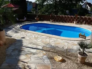 POOL OVALBECKEN 530 x 320 x 120 cm oval 0,8mm blau FUTURE POOL - Bild 1 von 3