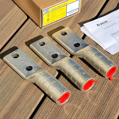 3pc. ILSCO ALND-500-12-134 500 MCM Aluminum Compression LUG For ILD-300 Die  - Image 1 of 4