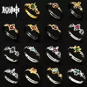 Anillo de Impacto Genshin Anime Anillo de Dedo Ajustable Juegos con disfraces Anillo de Apertura Regalo - Imagen 1 de 32