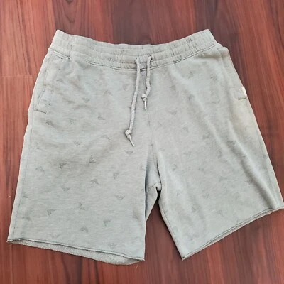 HOLLISTER Sweatpant Jogger Short Gray Stretch Pull On Drawstring Shorts Men's L - Image 1 of 4