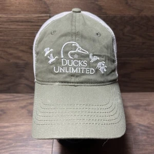 Ducks Unlimited Cap / Hat Olive Green Mesh Snapback New Authentic DU - Picture 1 of 9