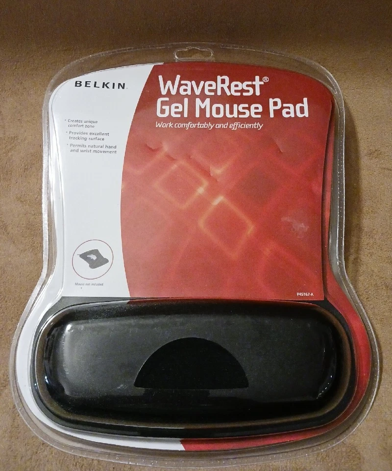 Belkin WaveRest Gel Mouse Pad Black F8E262-BLK. Factory