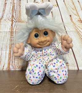 Muñeca Troll Russ Y2K Vintage 12” Bugsy Easter Bunny Peluche con Pelo Azul (S3) - Imagen 1 de 5